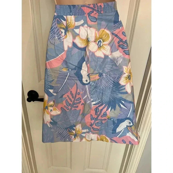 Vintage David Smith blue liberty floral button down skort size 20 - Picture 4 of 10